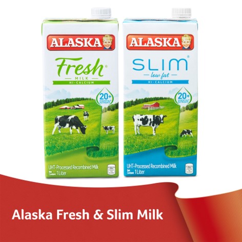 Alaska Fresh Milk & Slim Low-Fat Milk 