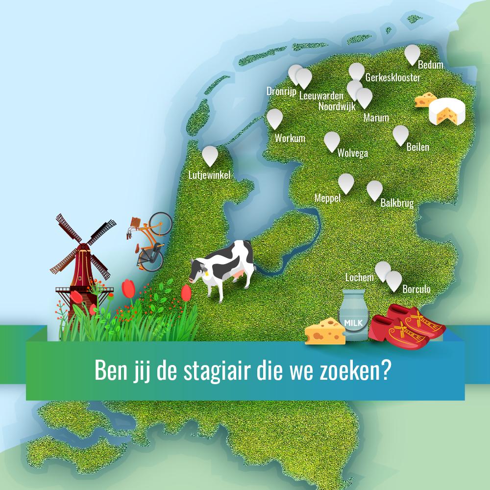 FrieslandCampina map Netherlands 