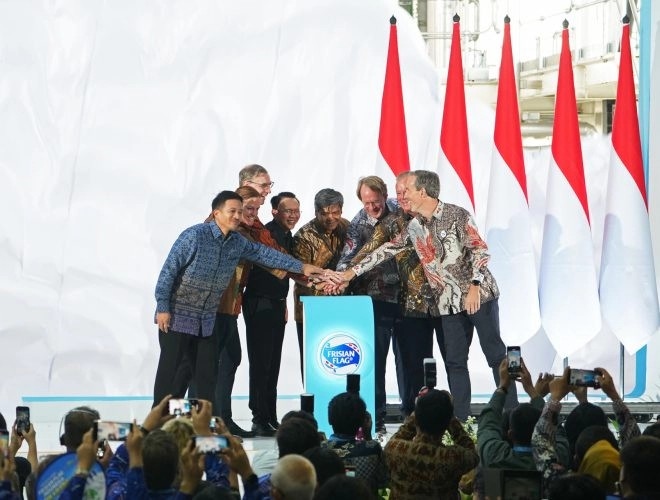 opening new dairy factory in Cikarang